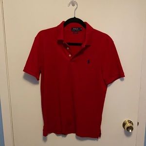 Men’s red polo short sleeve